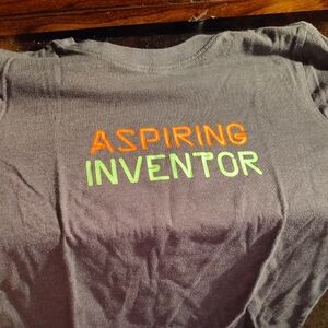 Gray T-Shirt with Aspiring Inventor Print